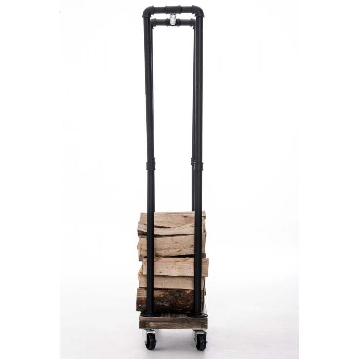 Kaminholzständer HLO-CP113 30x60x150 ~ schwarz