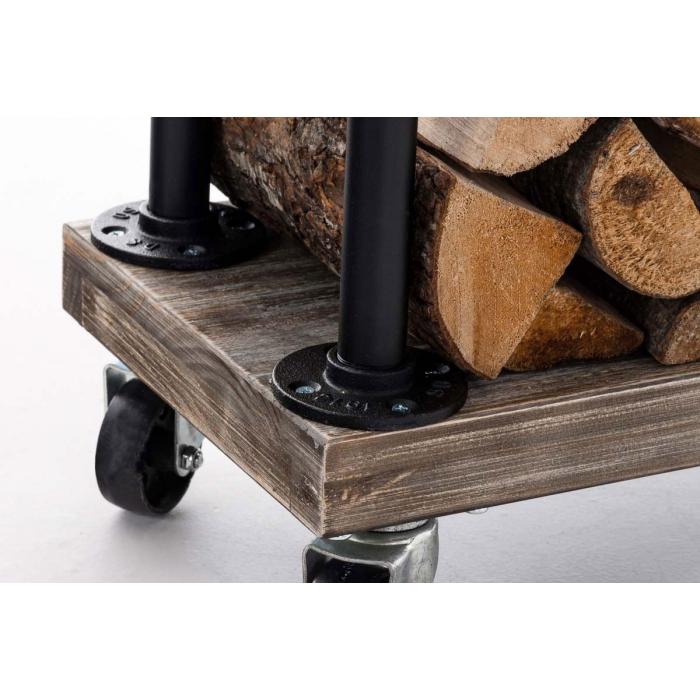 Kaminholzständer HLO-CP113 30x60x150 ~ schwarz