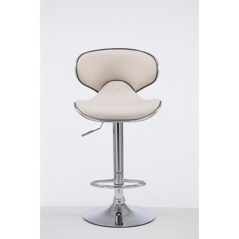 Barhocker HLO-CP29 V2 Stoff chrom ~ creme