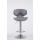 Barhocker HLO-CP29 V2 Stoff chrom ~ hellgrau