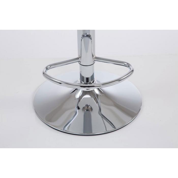 Barhocker HLO-CP29 V2 Stoff chrom ~ hellgrau