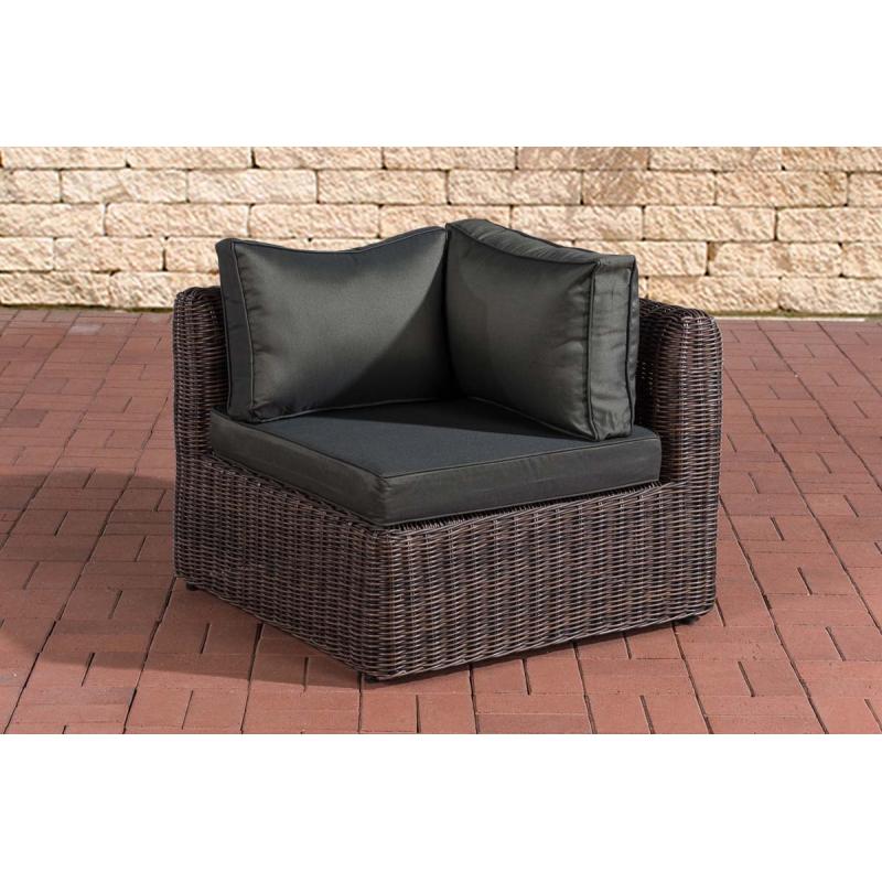 Eck-Sofa HLO-CP131 Anthrazit 5mm ~ braun-meliert