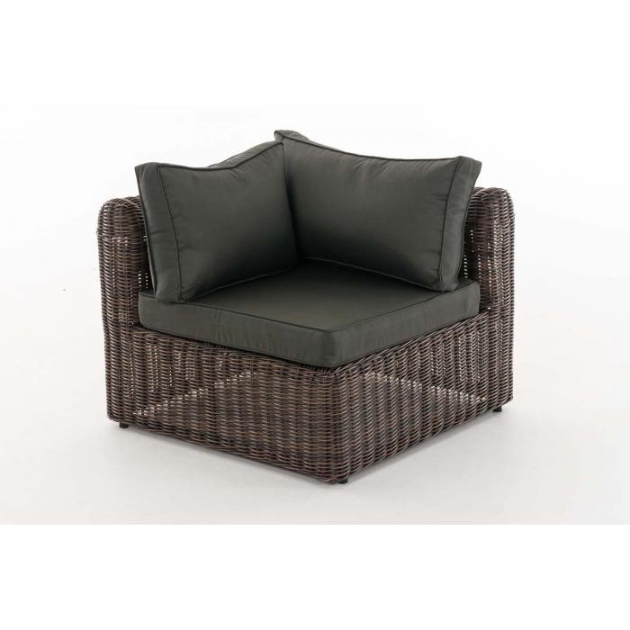 Eck-Sofa HLO-CP131 Anthrazit 5mm ~ braun-meliert