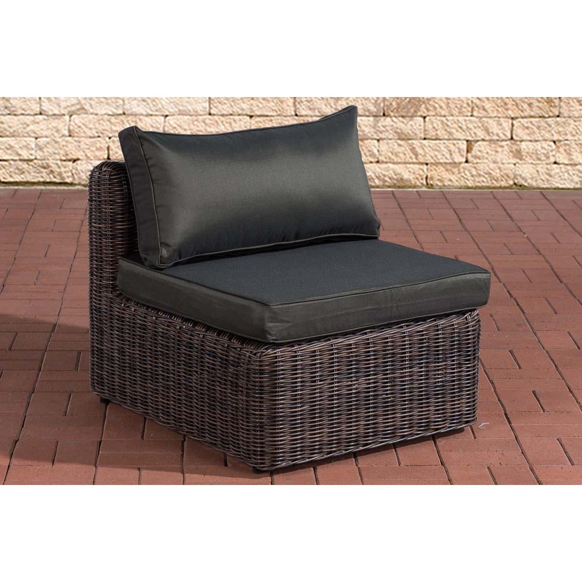 Mittel-Sofa HLO-CP32 Anthrazit 5mm ~ braun-meliert