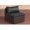 Mittel-Sofa HLO-CP32 Anthrazit 5mm ~ braun-meliert
