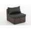 Mittel-Sofa HLO-CP32 Anthrazit 5mm ~ braun-meliert