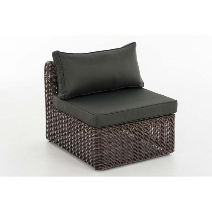 Mittel-Sofa HLO-CP32 Anthrazit 5mm ~ braun-meliert