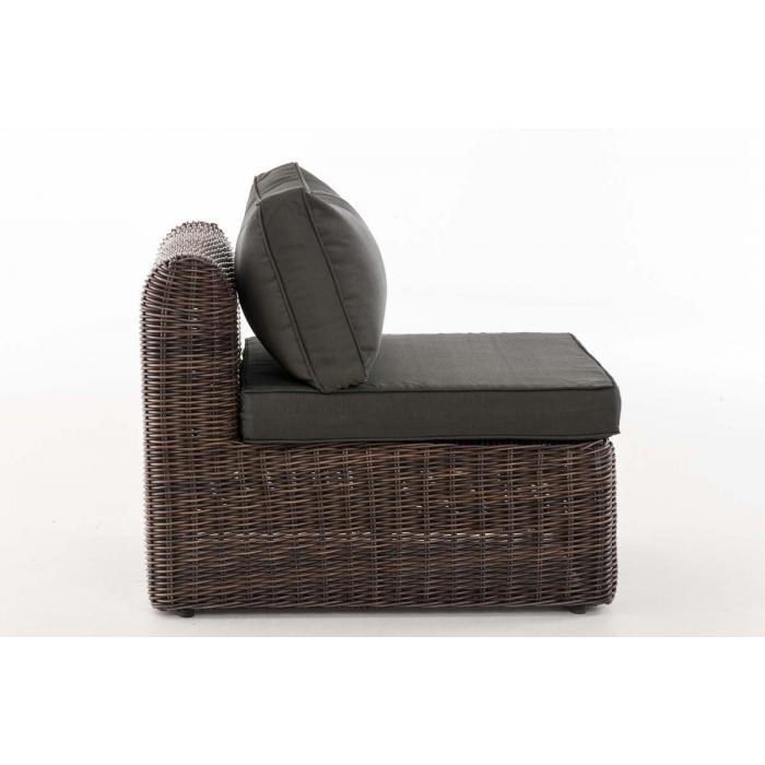 Mittel-Sofa HLO-CP32 Anthrazit 5mm ~ braun-meliert