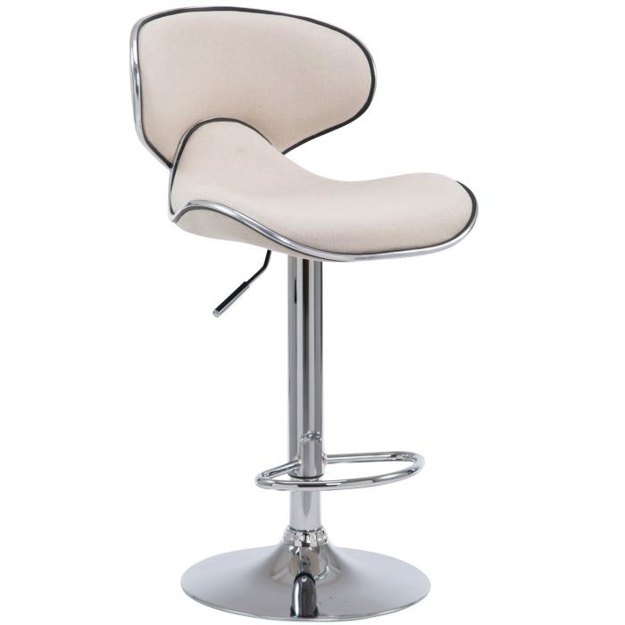 Barhocker HLO-CP29 V2 Stoff chrom ~ creme