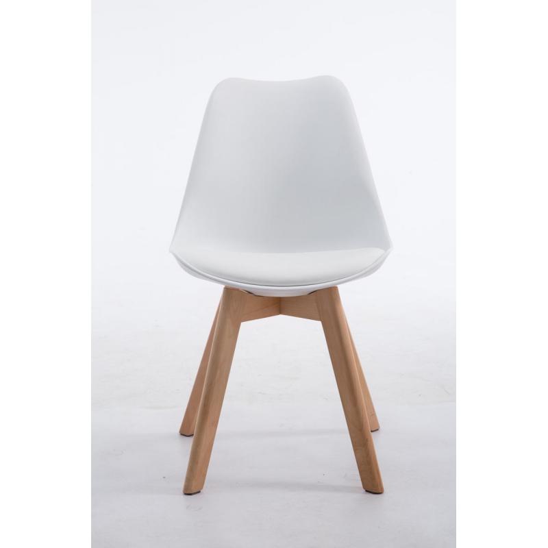 Besucherstuhl HLO-CP2 V2 Natura Kunstleder ~ wei