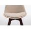 Besucherstuhl HLO-CP2 V2 Walnuss Stoff ~ creme