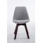 Besucherstuhl HLO-CP2 V2 Walnuss Stoff ~ grau