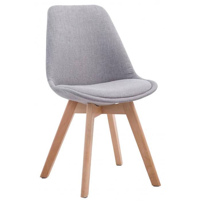Besucherstuhl HLO-CP2 V2 Natura Stoff ~ grau