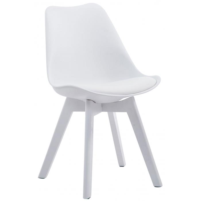 Besucherstuhl HLO-CP2 V2 Wei Kunstleder ~ wei