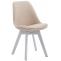Besucherstuhl HLO-CP2 V2 Wei Stoff ~ creme
