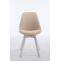 Besucherstuhl HLO-CP2 V2 Wei Stoff ~ creme