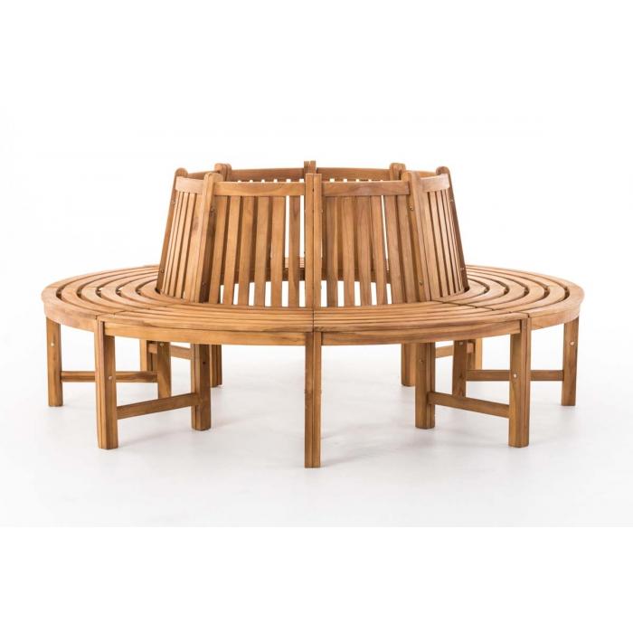 Baumbank HLO-CP17 rund 200 cm ~ teak