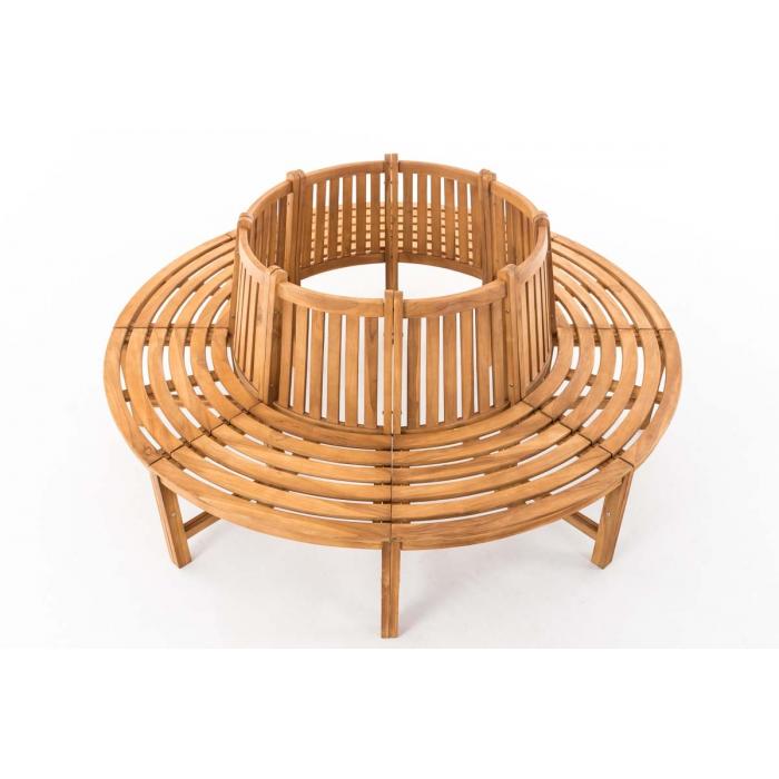 Baumbank HLO-CP17 rund 200 cm ~ teak