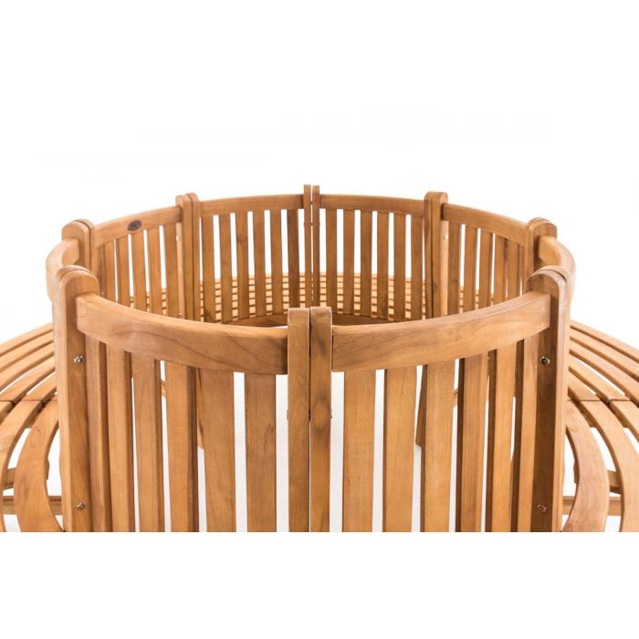 Baumbank HLO-CP17 rund 200 cm ~ teak