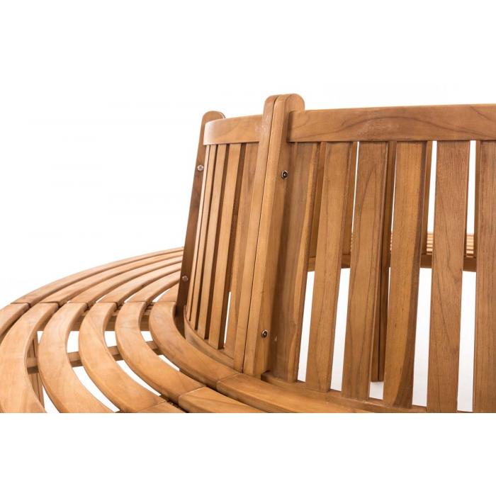 Baumbank HLO-CP17 rund 200 cm ~ teak
