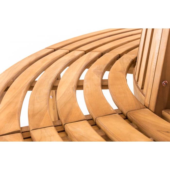 Baumbank HLO-CP17 rund 200 cm ~ teak