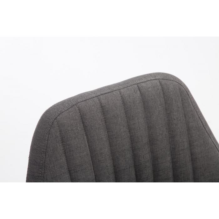 Stuhl HLO-CP43 Stoff Wei ~ dunkelgrau