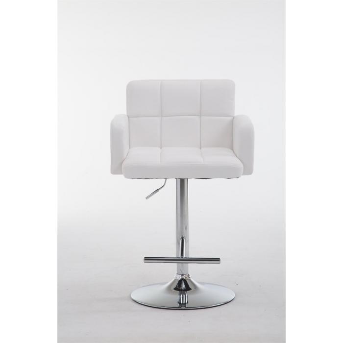 Barhocker HLO-CP69 Kunstleder ~ wei