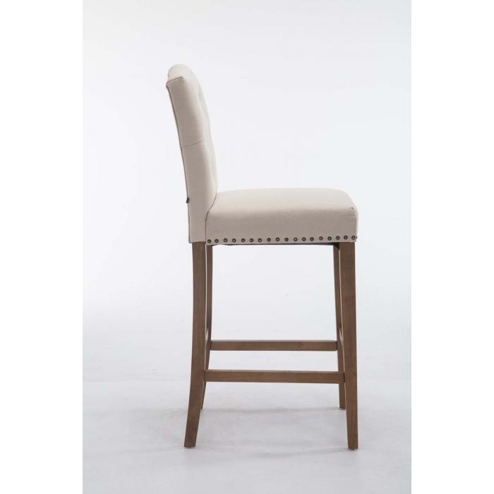 Barhocker HLO-CP34 Stoff antik-hell ~ creme