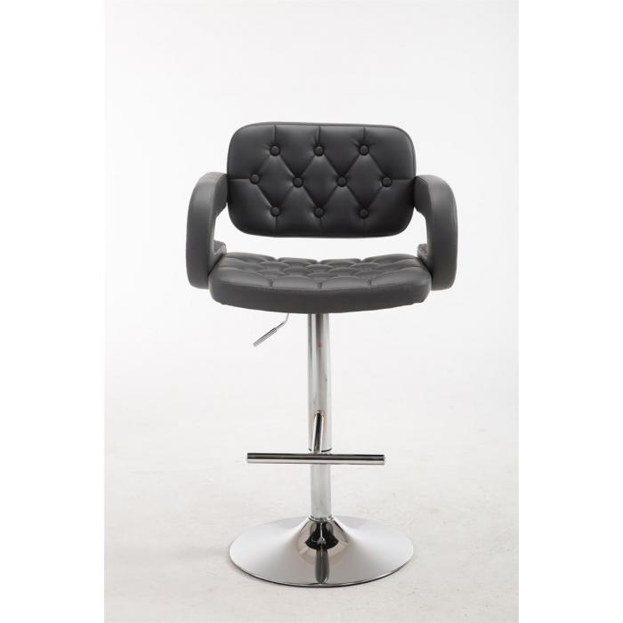 Barhocker Barstuhl Dublin, Kunstleder ~ grau