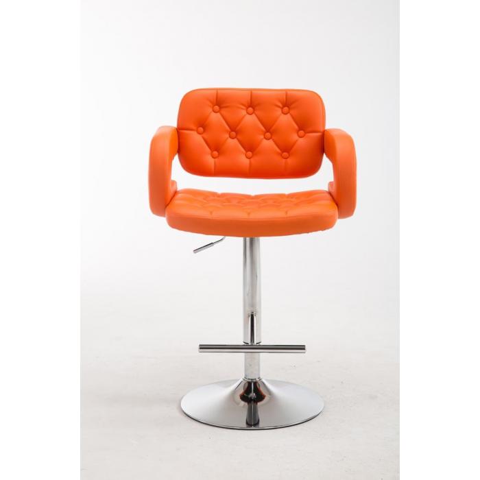 Barhocker Barstuhl Dublin, Kunstleder ~ orange