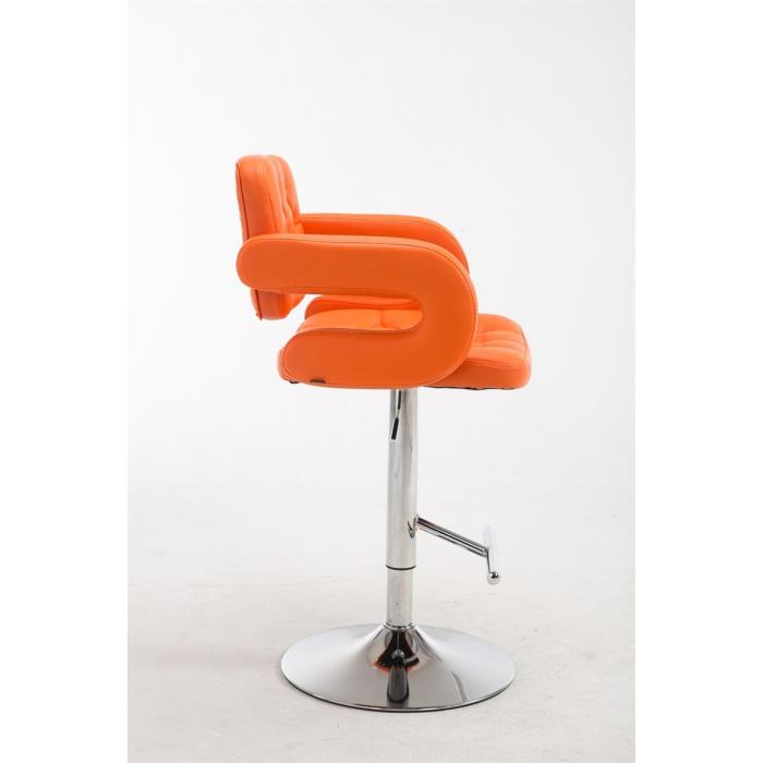 Barhocker Barstuhl Dublin, Kunstleder ~ orange