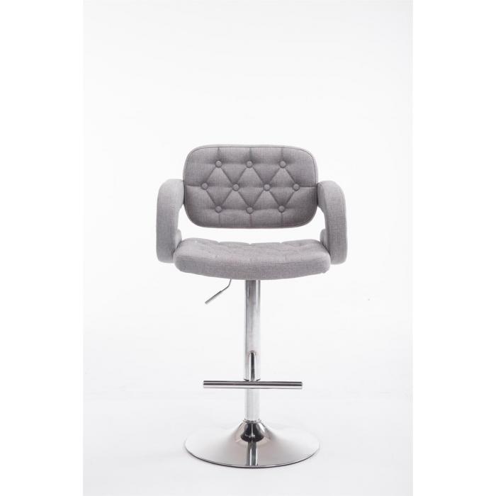 Barhocker Barstuhl Dublin, Textil ~ grau