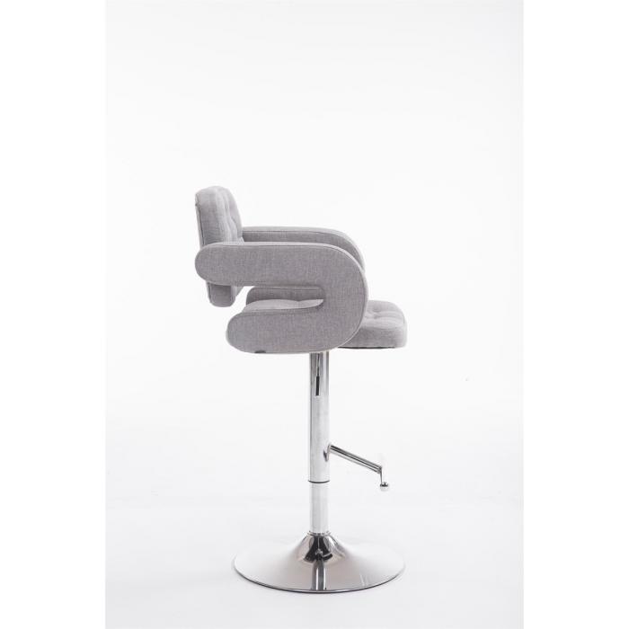 Barhocker Barstuhl Dublin, Textil ~ grau
