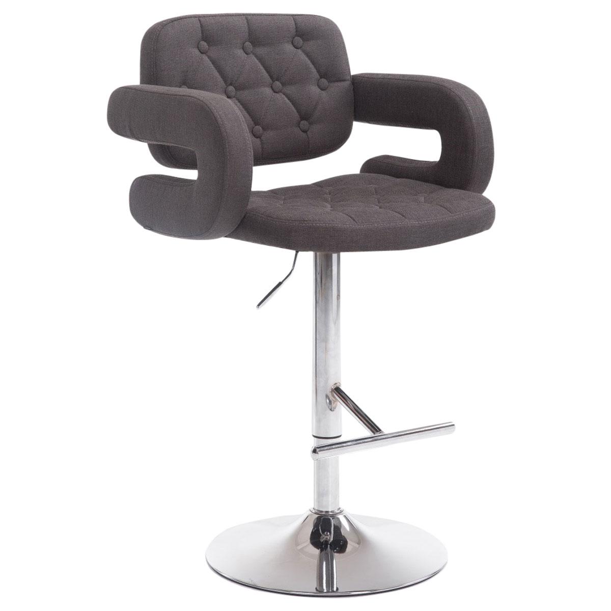 Barhocker HLO-CP15 STOFF ~ dunkelgrau