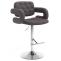 Barhocker HLO-CP15 STOFF ~ dunkelgrau