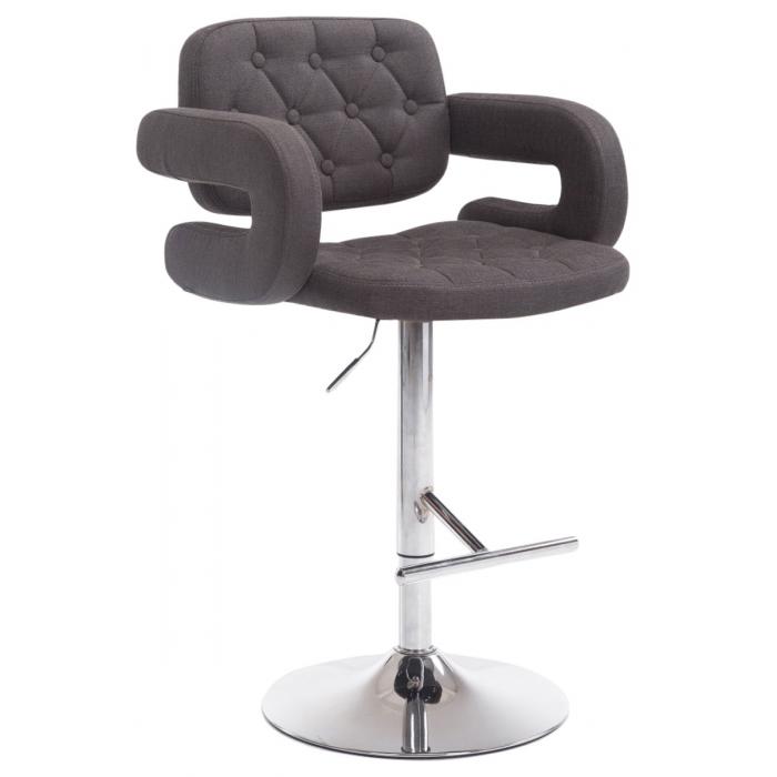 Barhocker HLO-CP15 STOFF ~ dunkelgrau