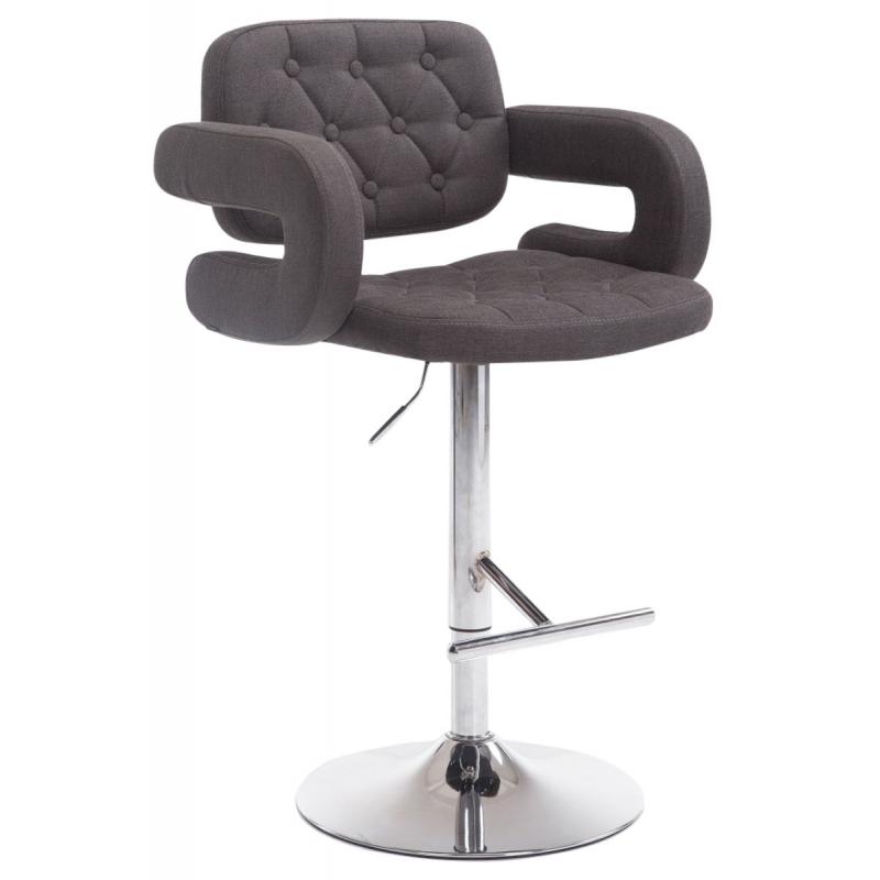 Barhocker HLO-CP15 STOFF ~ dunkelgrau