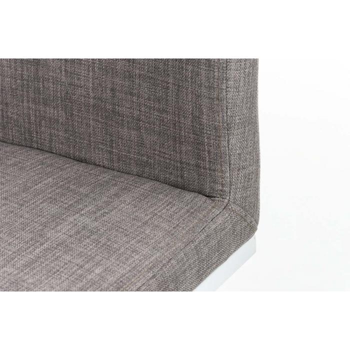 Barhocker HLO-CP44 W Stoff ~ grau