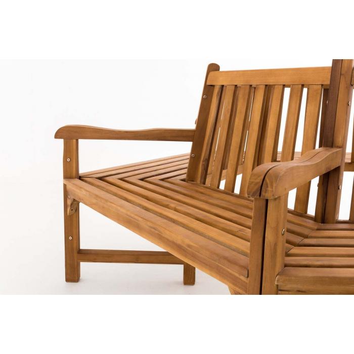 BaumbankHLO-CP21 Sonja mit Armlehnen 250 cm ~ teak
