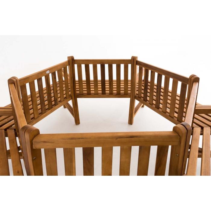 BaumbankHLO-CP21 Sonja mit Armlehnen 250 cm ~ teak