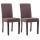 2er Set Esszimmerstuhl HLO-CP25 Stoff cappuccino ~ braun