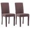 2er Set Esszimmerstuhl HLO-CP25 Stoff cappuccino ~ braun