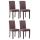 4er Set Esszimmerstuhl HLO-CP25 Stoff cappuccino ~ braun