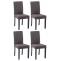 4er Set Esszimmerstuhl HLO-CP25 Stoff schwarz ~ dunkelgrau