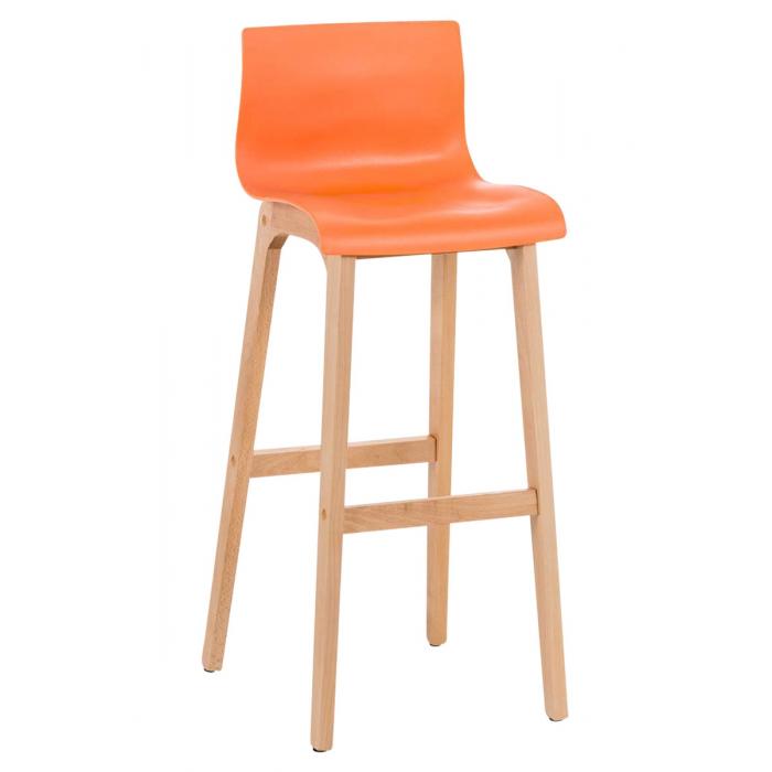 Barhocker HLO-CP20 Natura 4-Fu Gestell ~ orange