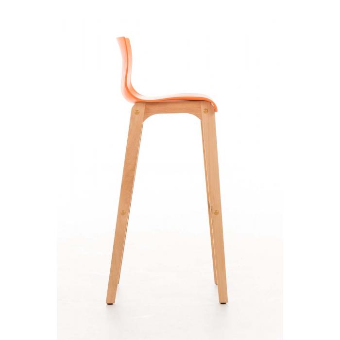 Barhocker HLO-CP20 Natura 4-Fu Gestell ~ orange