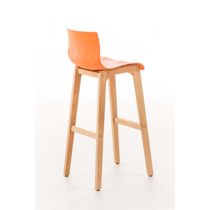 Barhocker HLO-CP20 Natura 4-Fu Gestell ~ orange