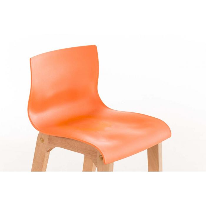Barhocker HLO-CP20 Natura 4-Fu Gestell ~ orange