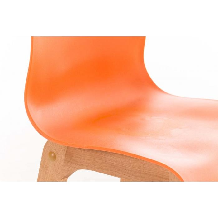 Barhocker HLO-CP20 Natura 4-Fu Gestell ~ orange