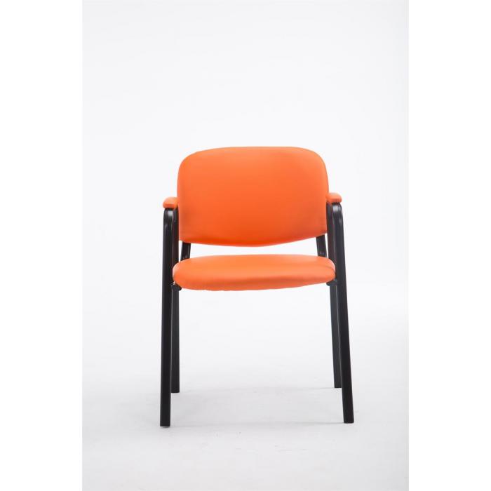 Besucherstuhl HLO-CP111 PRO Kunstleder ~ orange